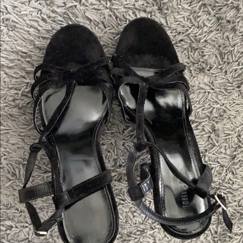 Black platform heels